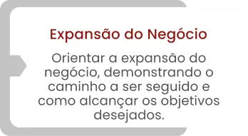 Expansão do Negócio Orientar a expansão do negócio, demonstrando o caminho a ser seguido e como alcançar os objetivos desejados.